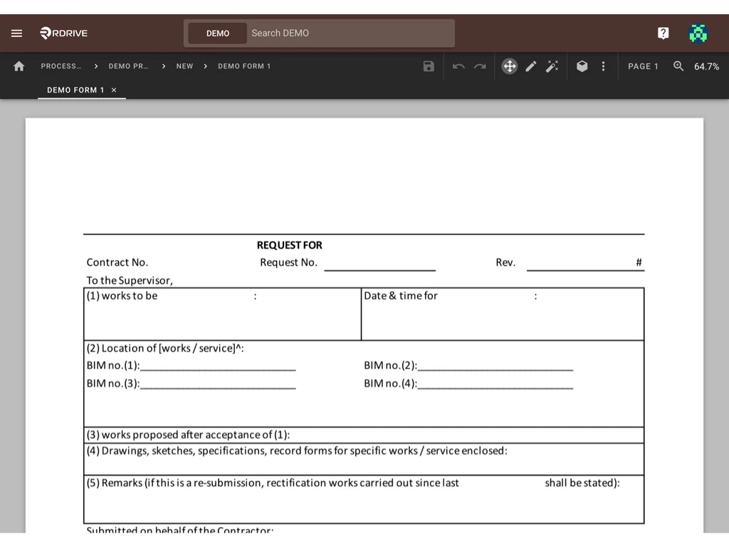 What can I do at the form wizard?