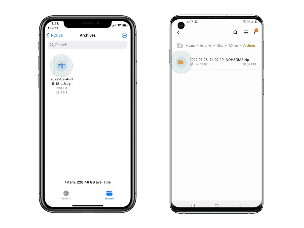 How to export project (database + files) to send to SnagR?