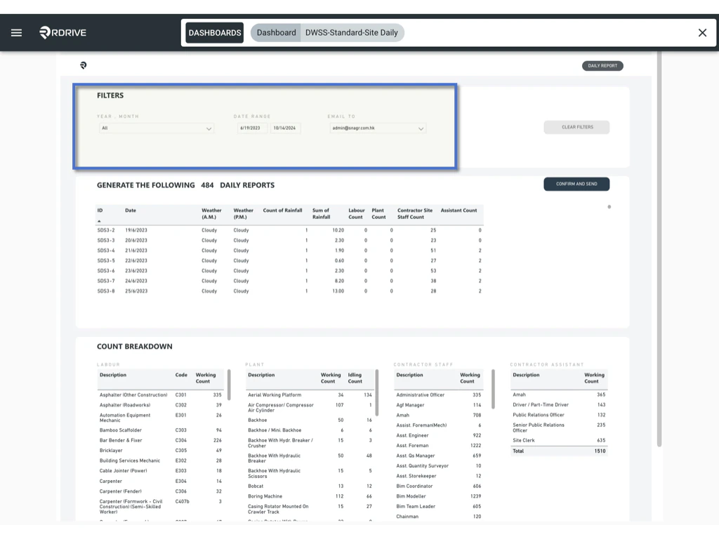 Generate a Site Daily Report