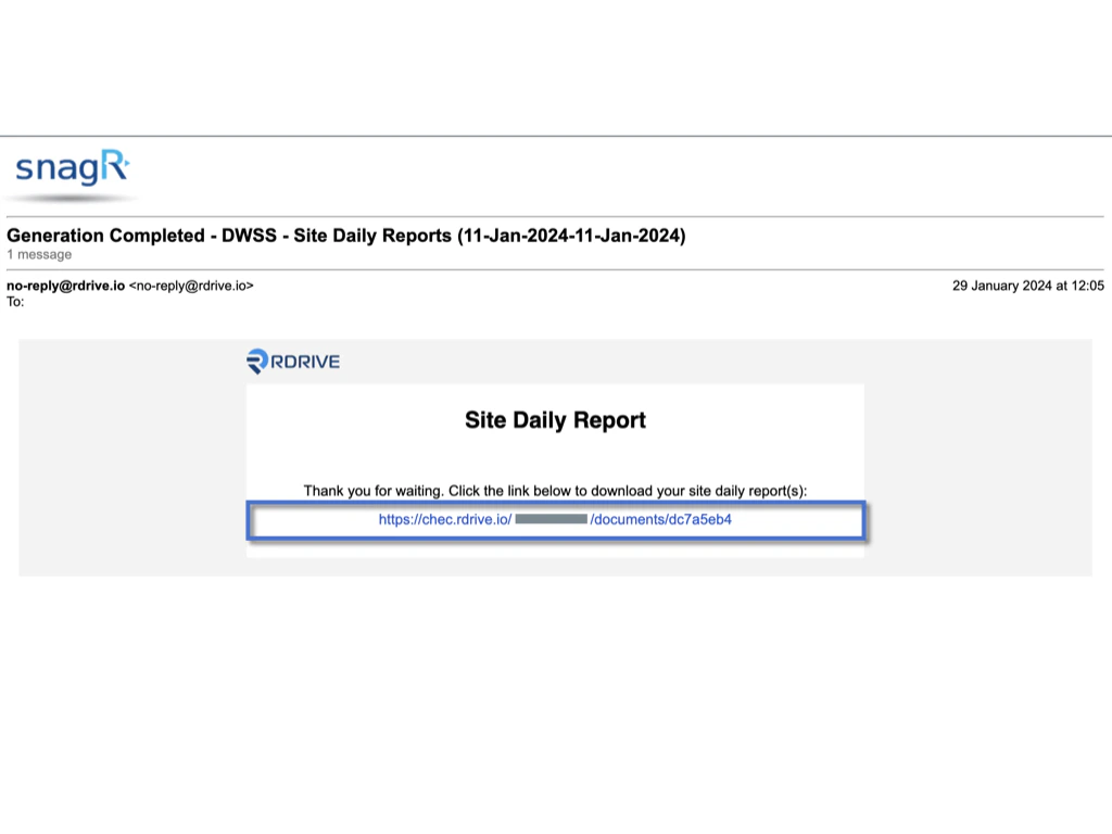 Generate a Site Daily Report