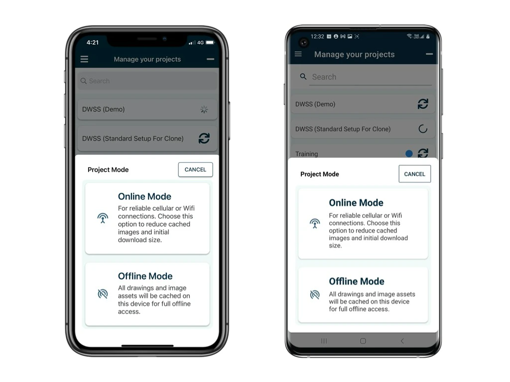 Understanding Project Download Modes in the RDrive App