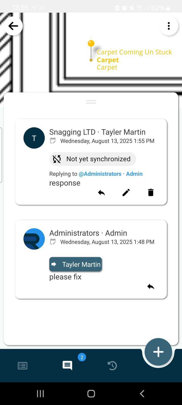 How to reply to a comment on an issue/defect/record?