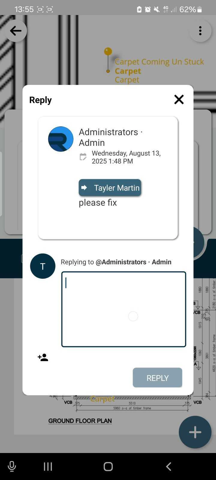 How to reply to a comment on an issue/defect/record?