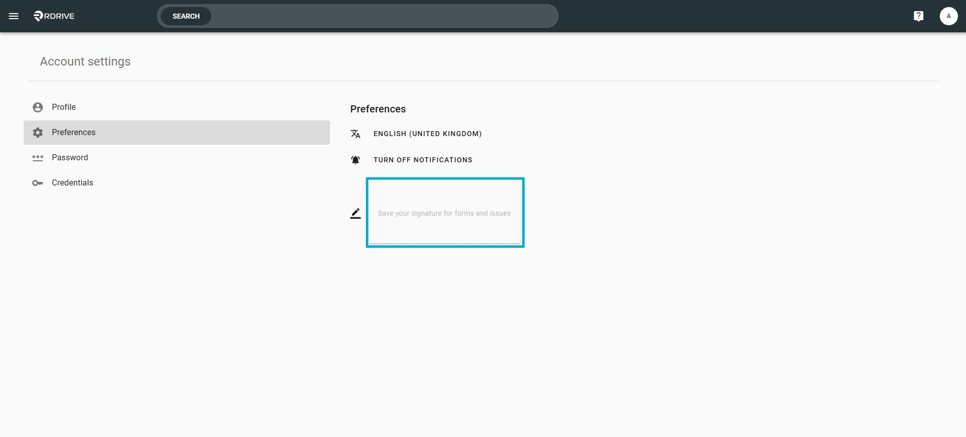 How to add a reusable signature to your account on the website