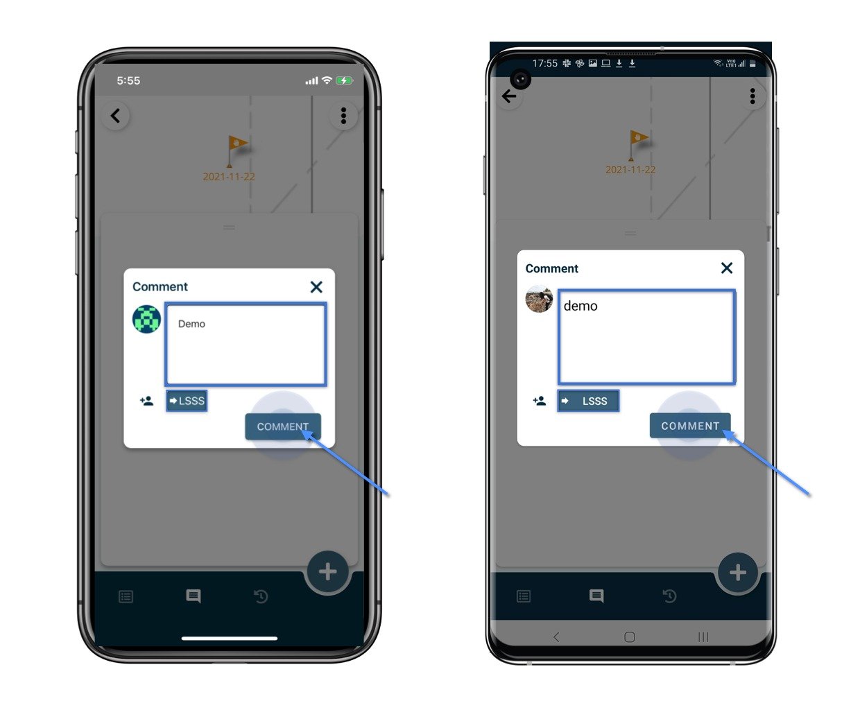 How to add a comment to the issue/record via APP?