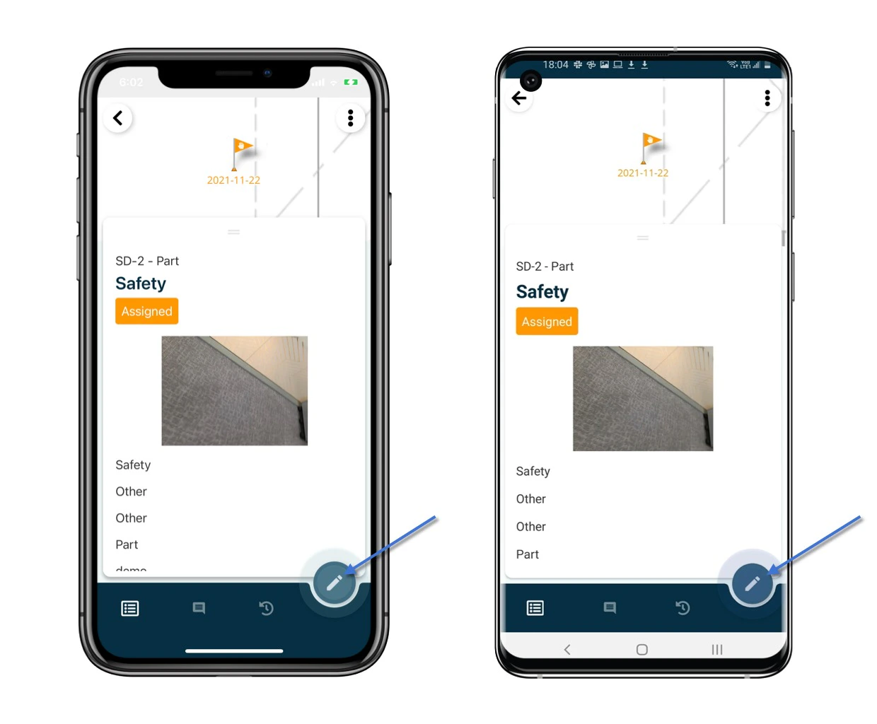 How to update issues? (APP)