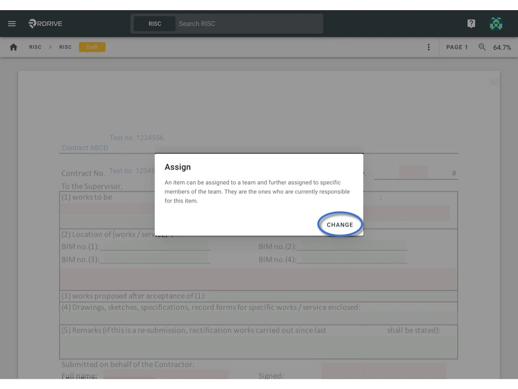 How to assign a form to other users? (Web)