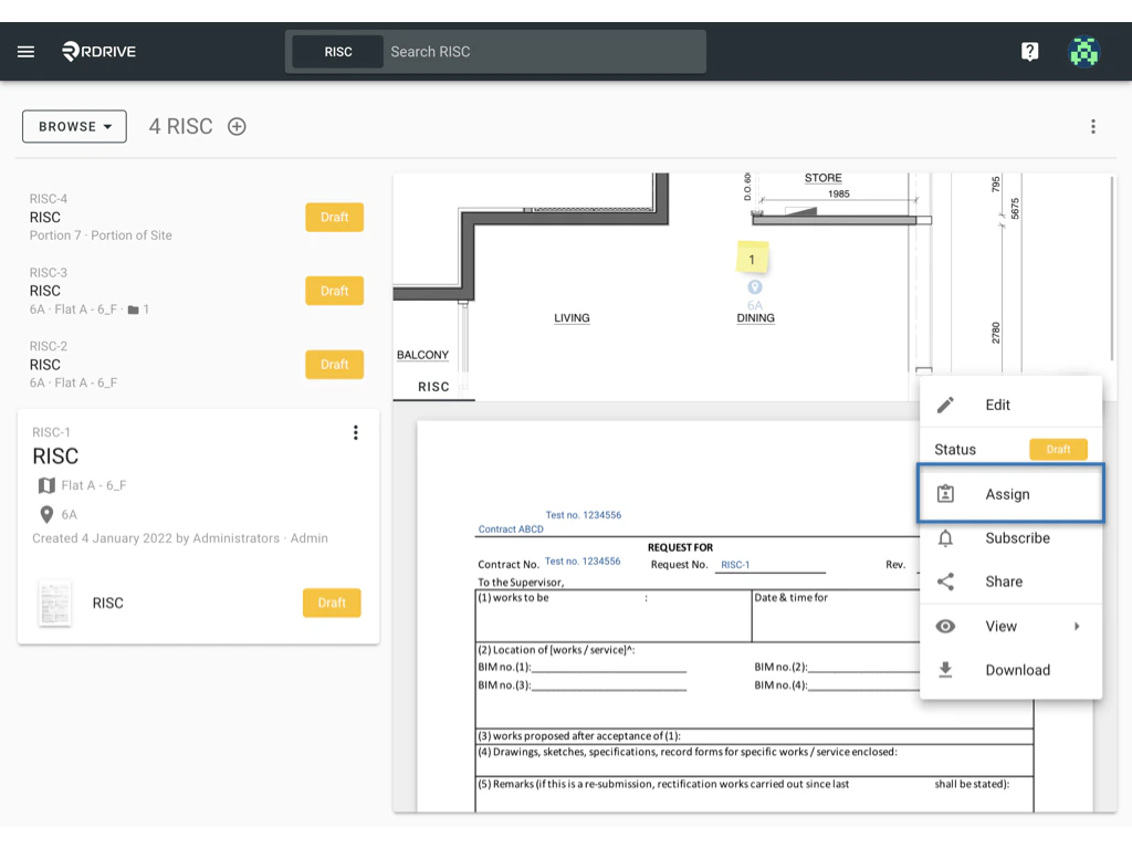 How to assign a form to other users? (Web)