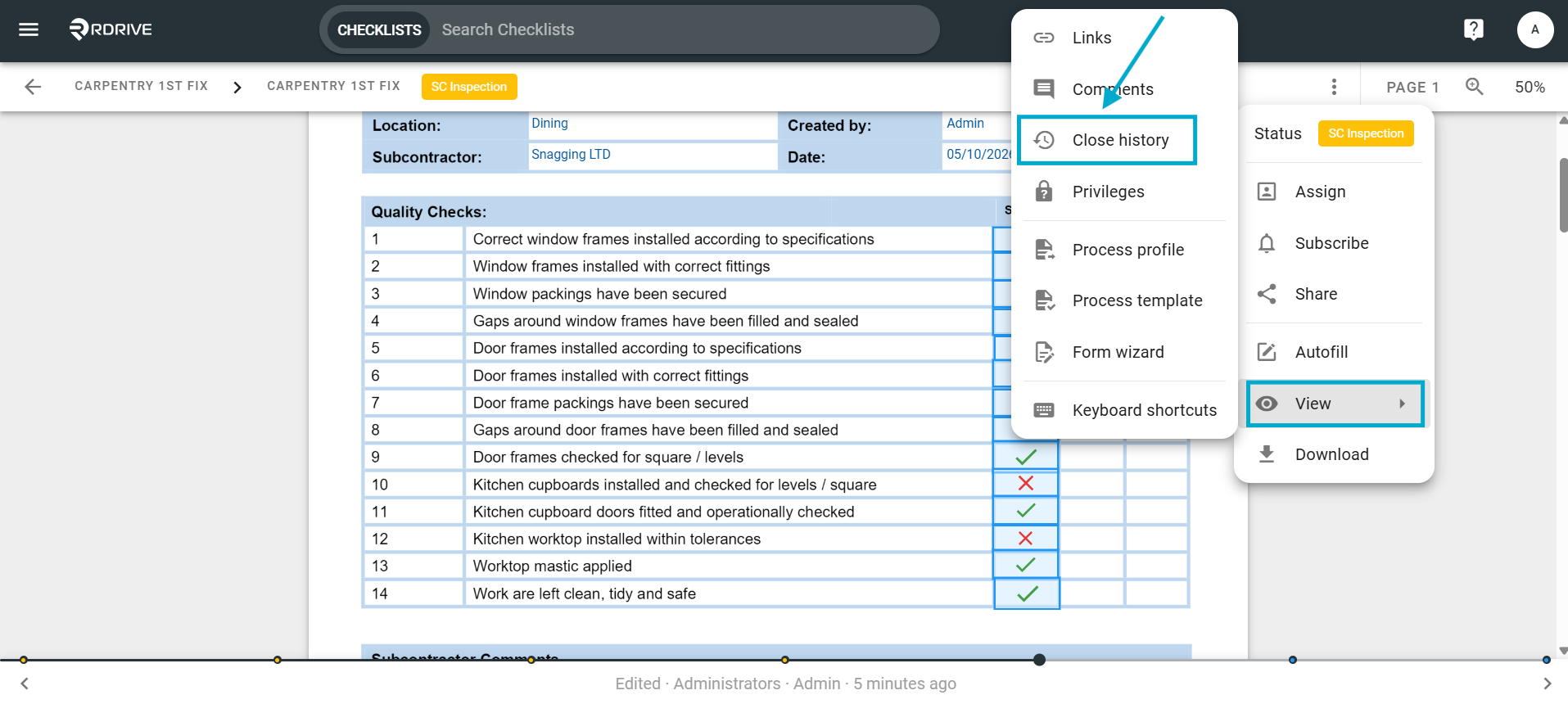 Can I track Changes/History in a form?