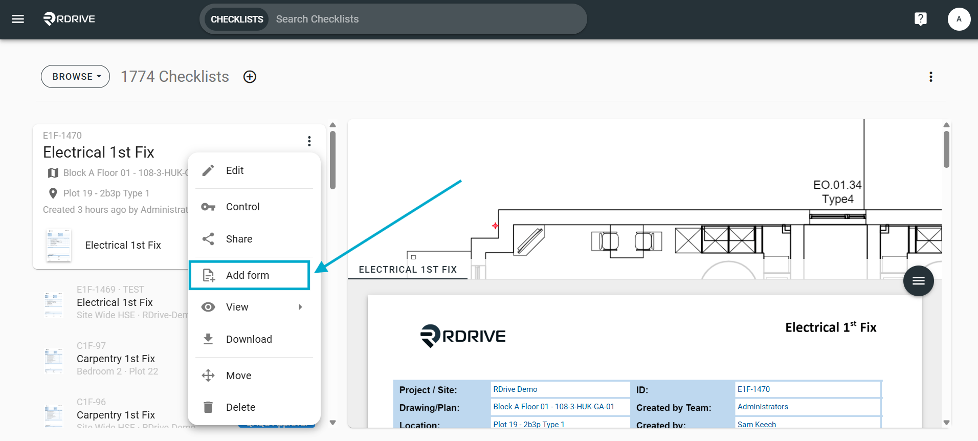 How to add an Additional Form to a Process/Checklist?