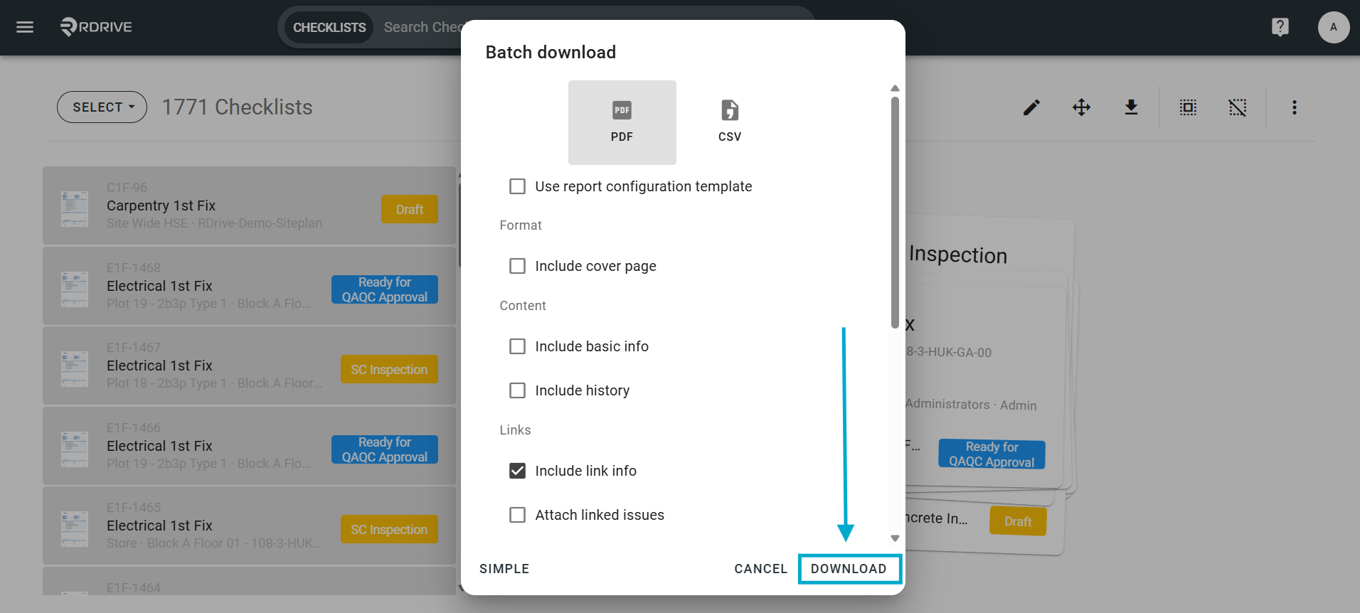 Can I export the entire process as PDF?