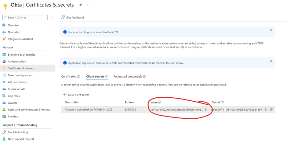 Setting up SSO - Azure AD