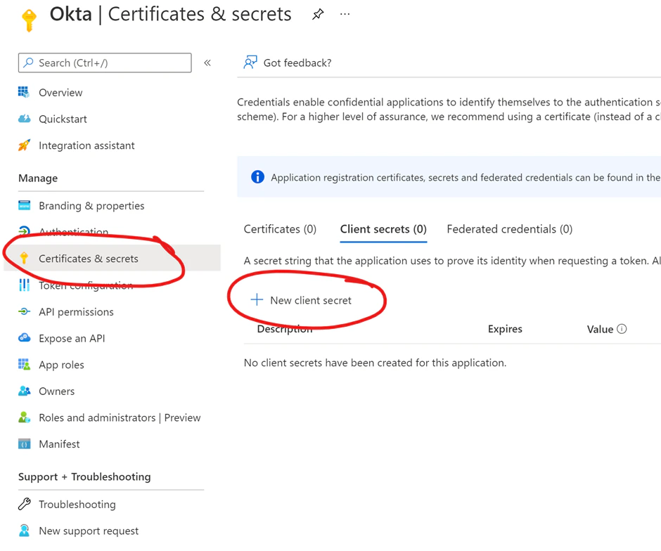 Setting up SSO - Azure AD