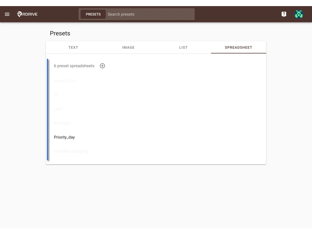 How to edit a preset spreadsheet? (Company level)