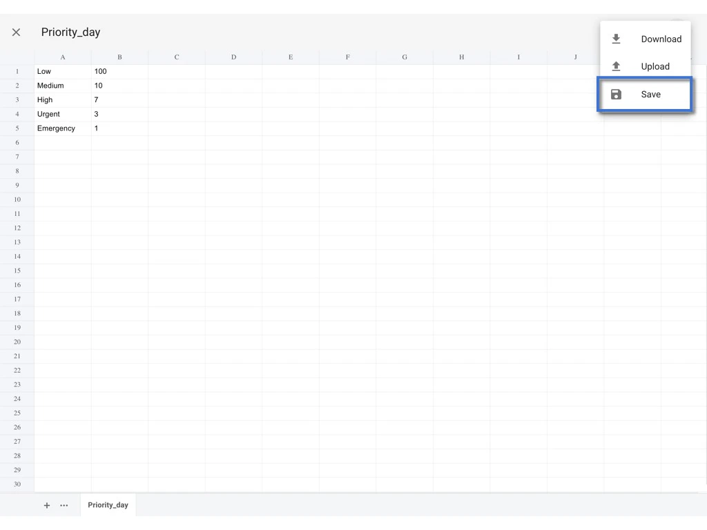 How to edit a preset spreadsheet? (Company level)