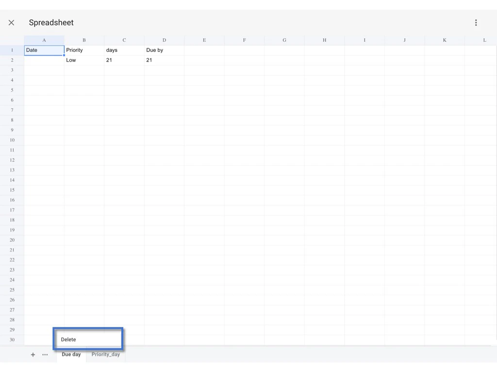 Preset Spreadsheet - Add and Merge with the template (Company level)