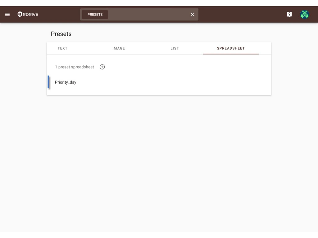 Preset Spreadsheet - Add and Merge with the template (Company level)