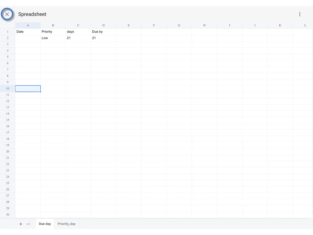 Preset Spreadsheet - Add and Merge with the template (Company level)