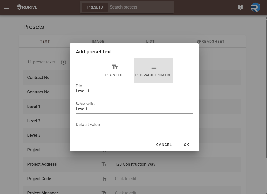Adjusting the Presets for Issue Analysis Dashboard