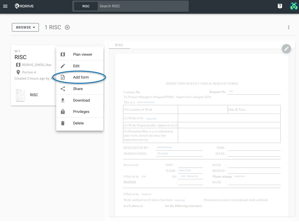 How to add an Additional Form to a Process/Checklist?