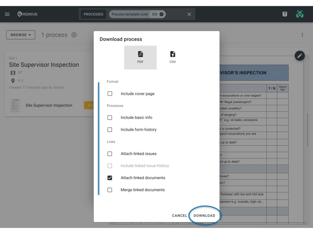 Can I export the entire process as PDF?