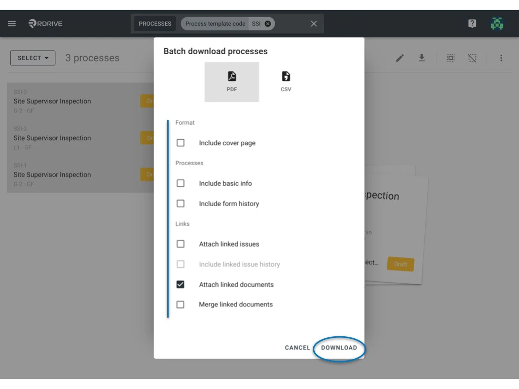 Can I export the entire process as PDF?