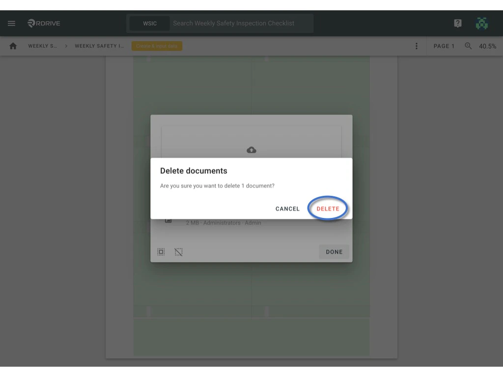 Can I remove the documents attached to a form?