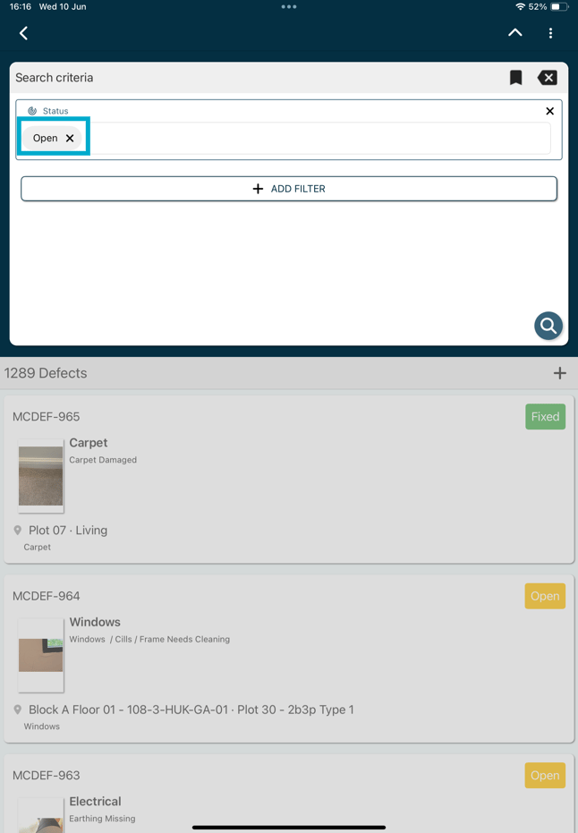 Save a Bookmark for filter