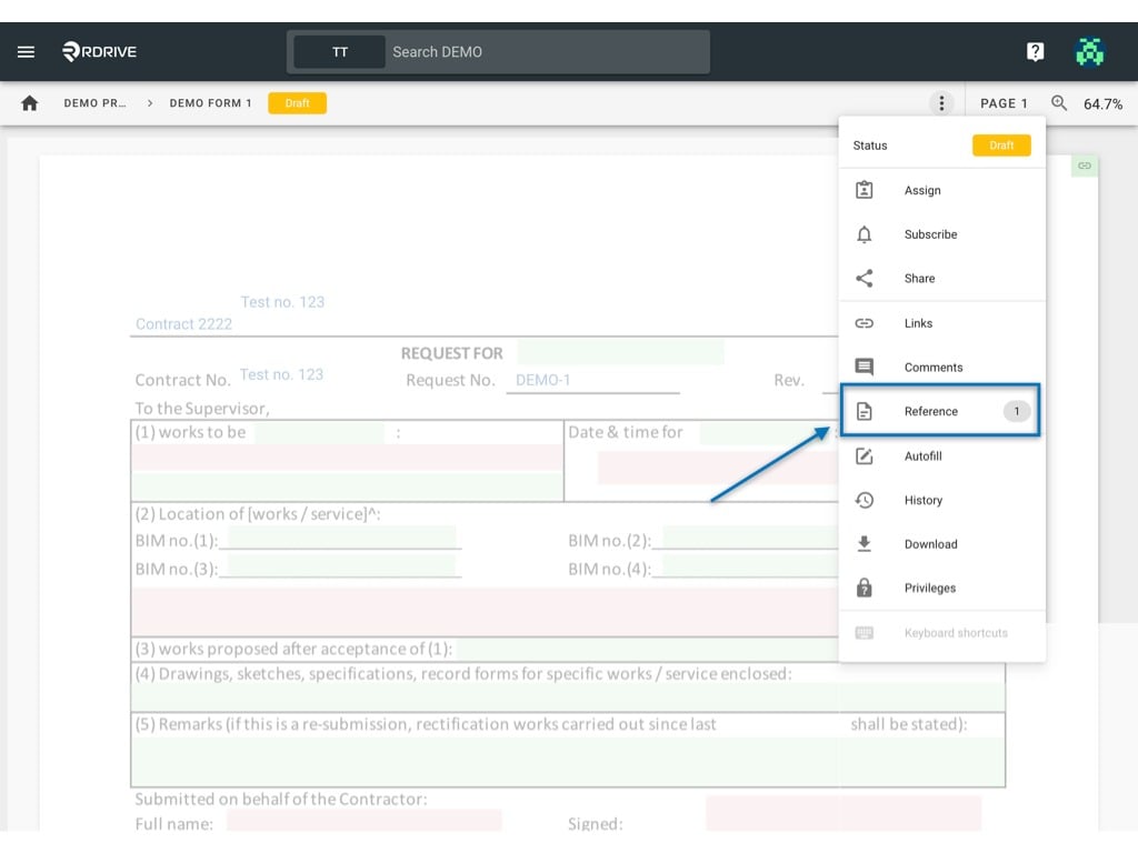 Where to view the Form Reference document(s)?