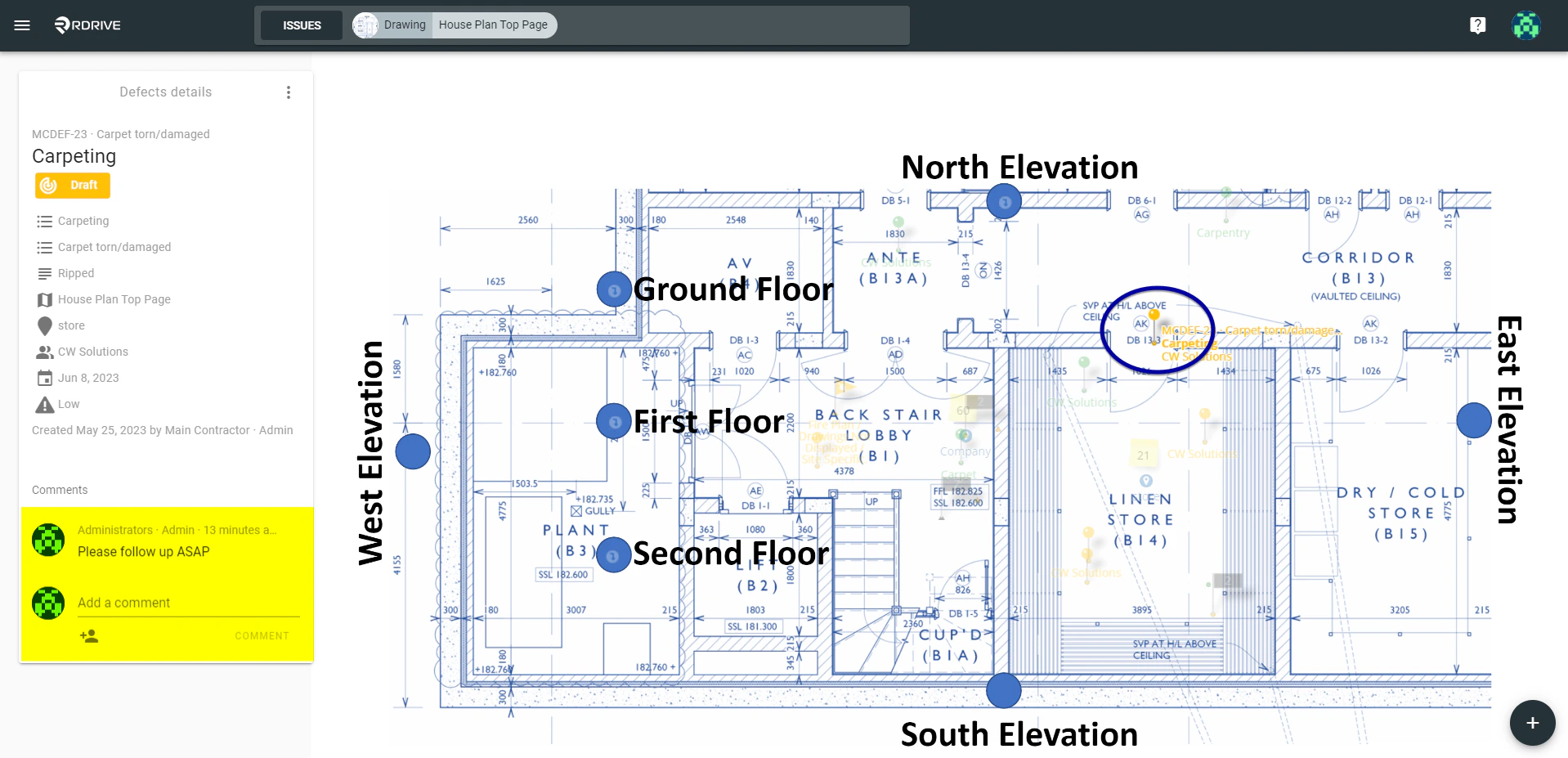 Can I reply to a comment on the issue/defect/record?