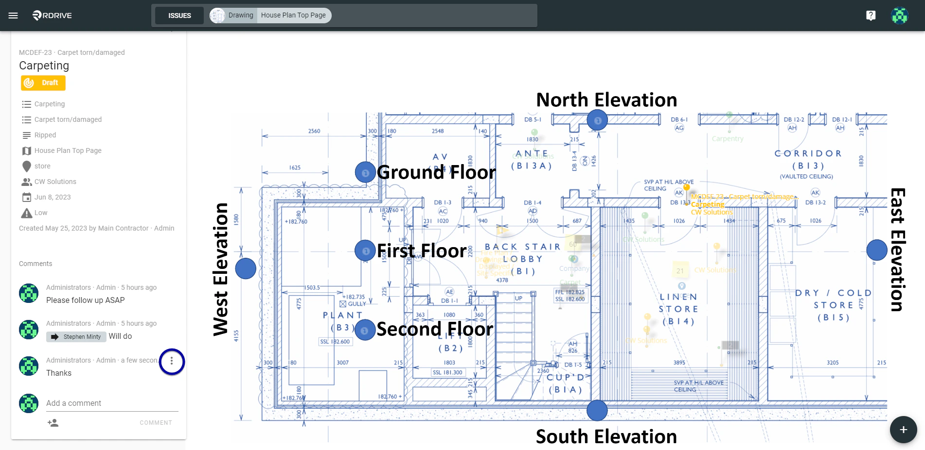 Can I reply to a comment on the issue/defect/record?