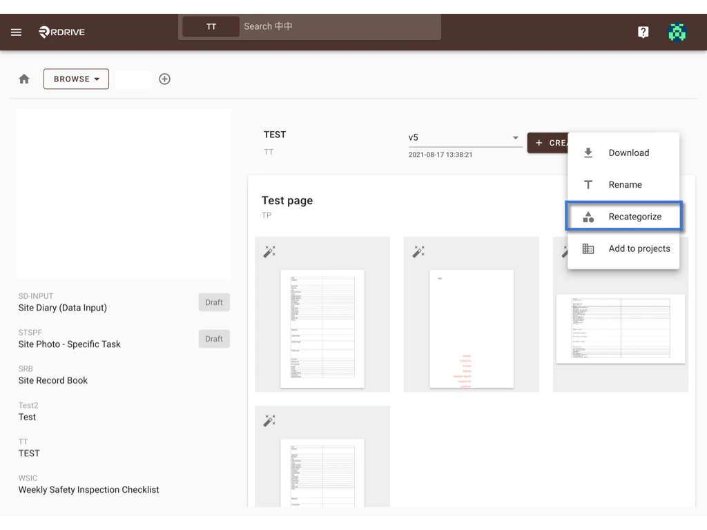 How to recategorize?