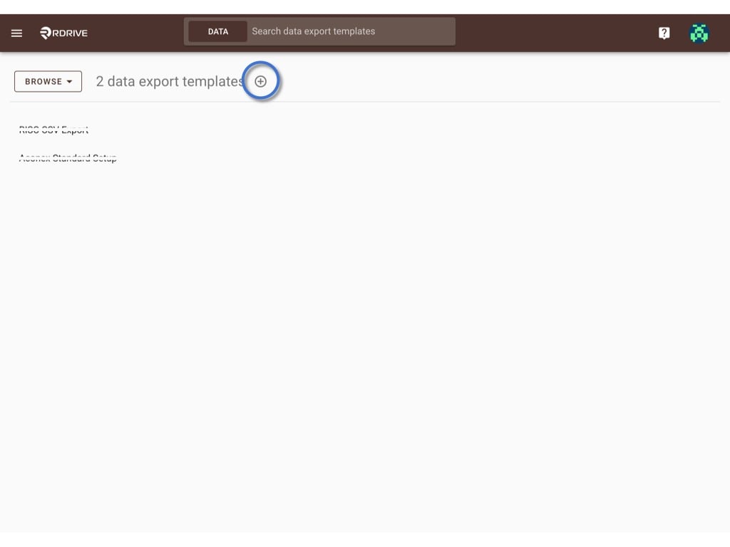 How to create a Data export template?