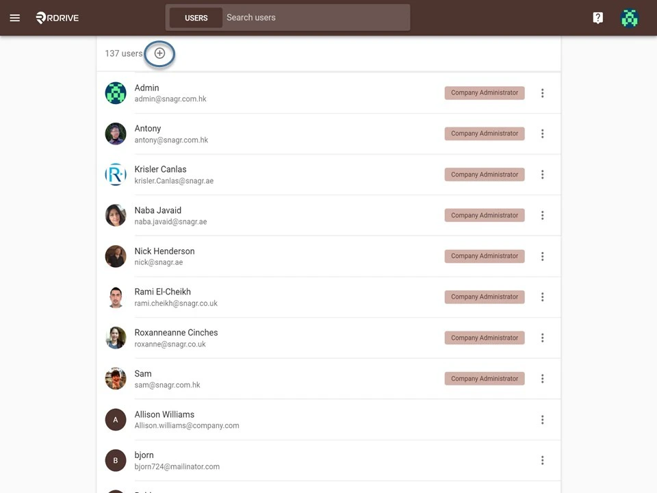 How to add user(s) to the Company Level