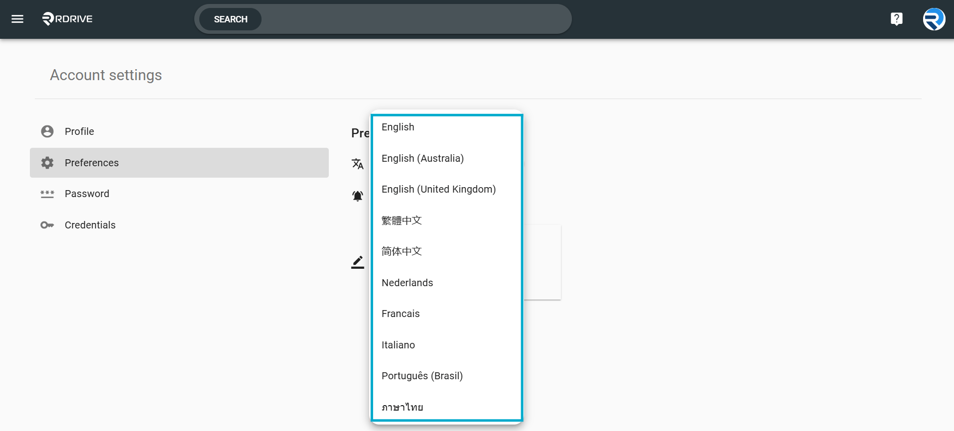 Edit my Account Settings