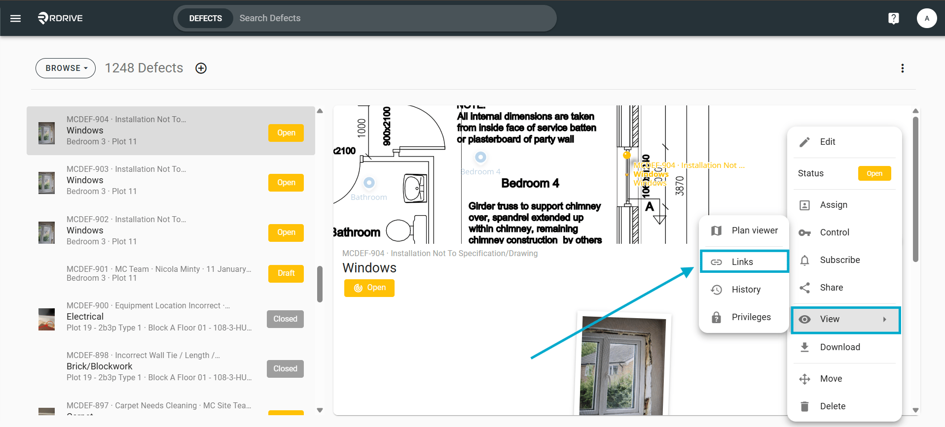 How to view the attached documents of an issue/defect/record