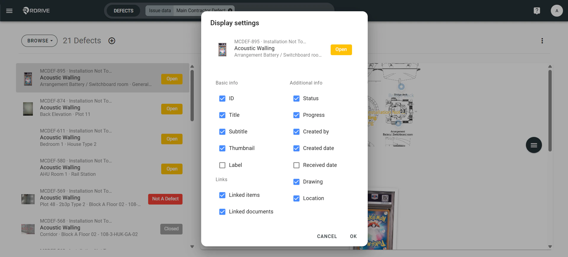 Where can I view issues/defects/records?