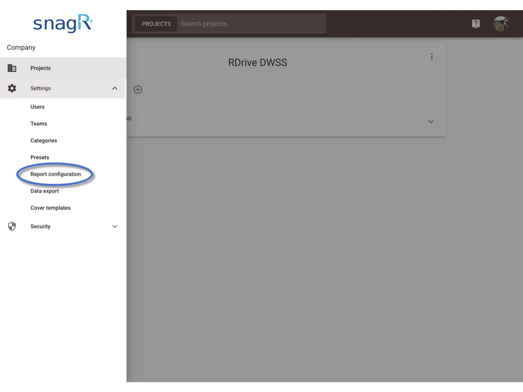Set up a Report configuration