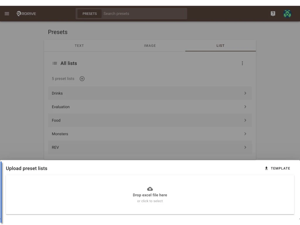 How to set up / edit preset lists? (Company level)