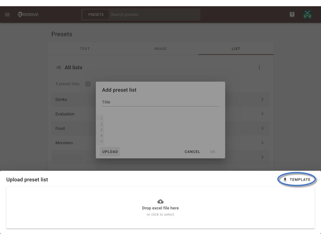 How to set up / edit preset lists? (Company level)