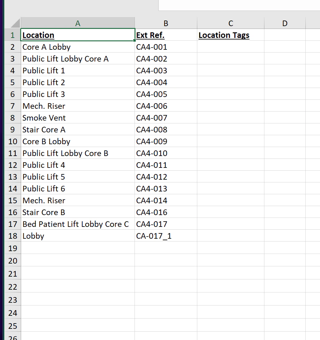 Location pin on the drawing