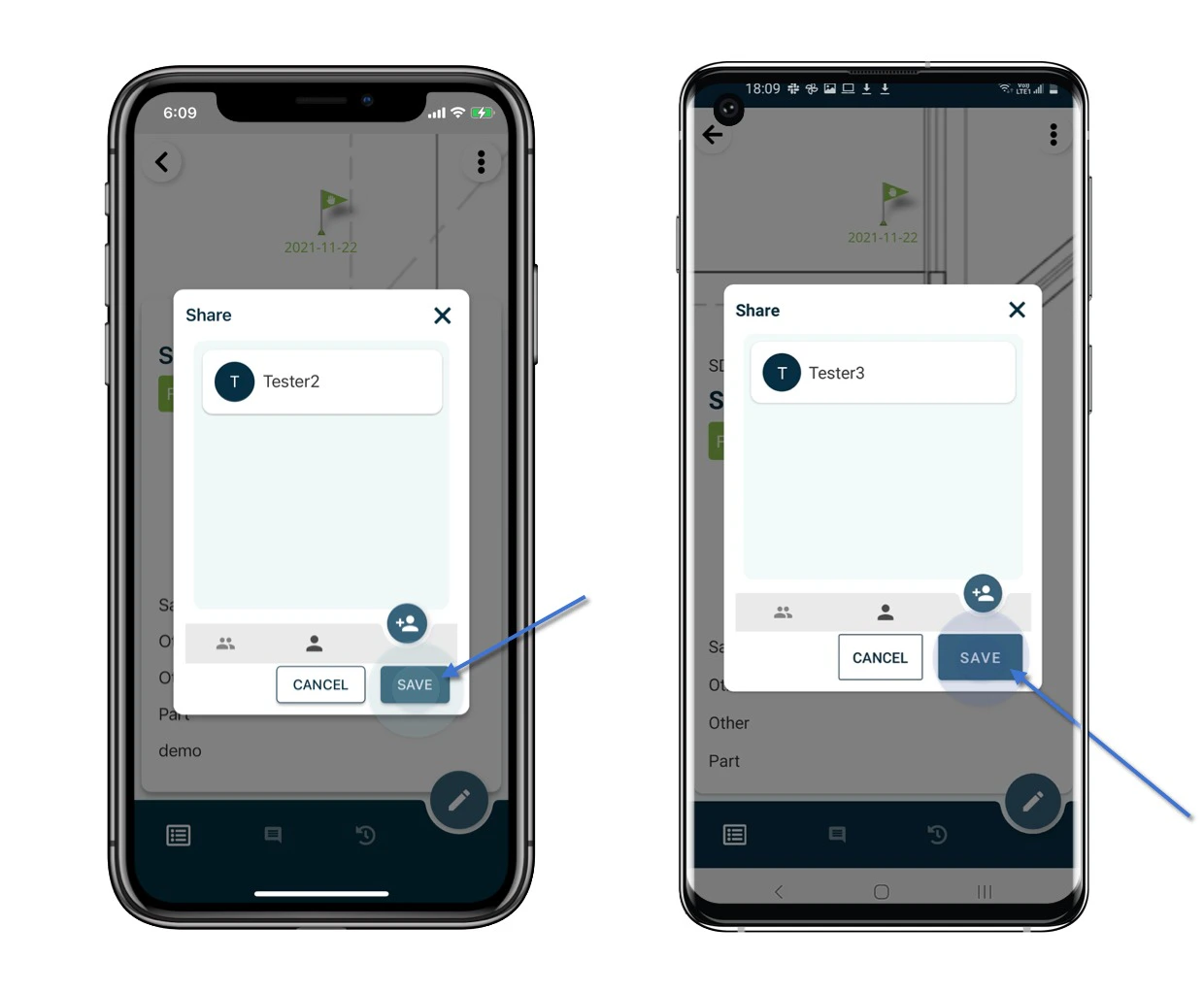 How to share the issue/record?