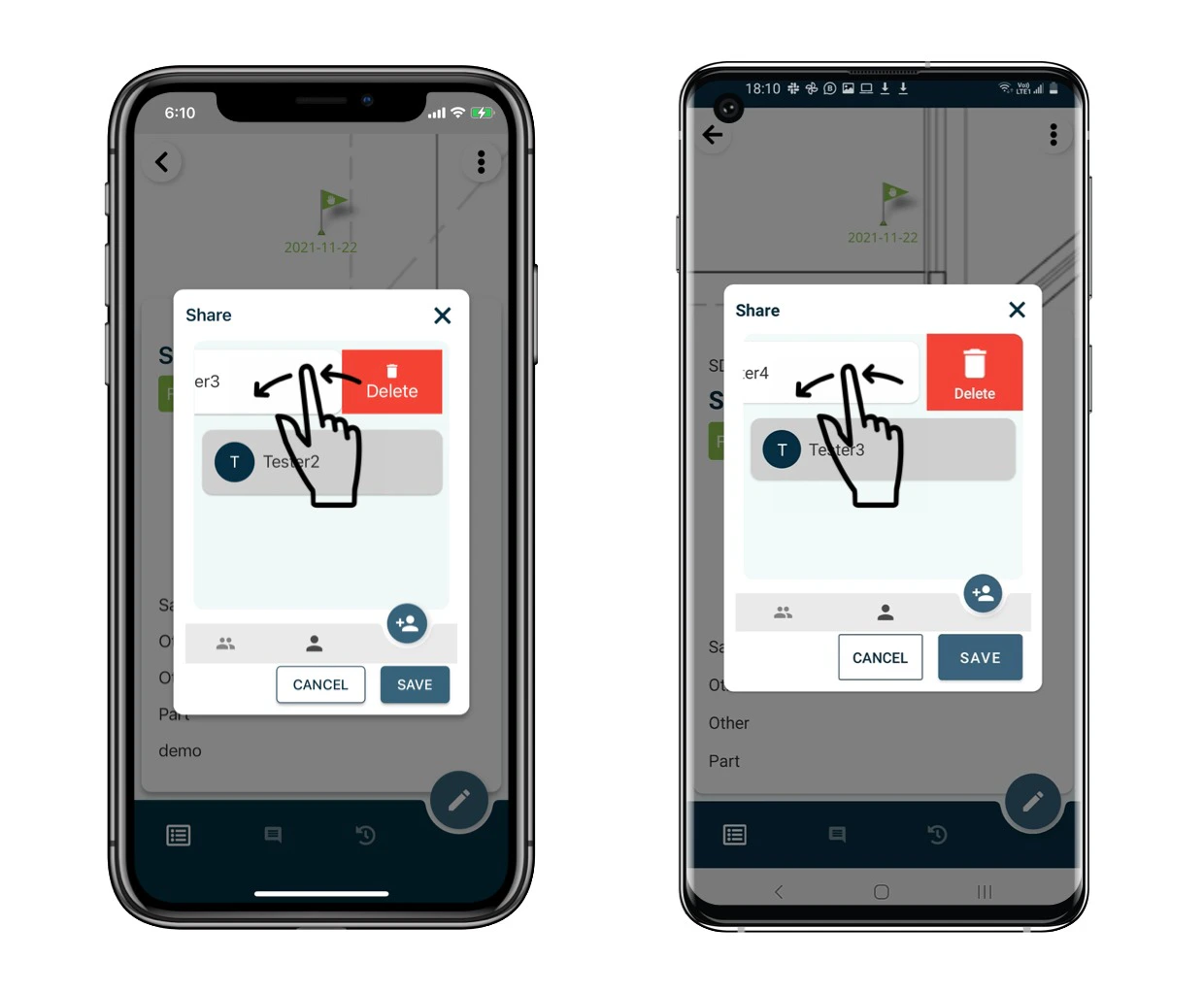 How to share the issue/record?