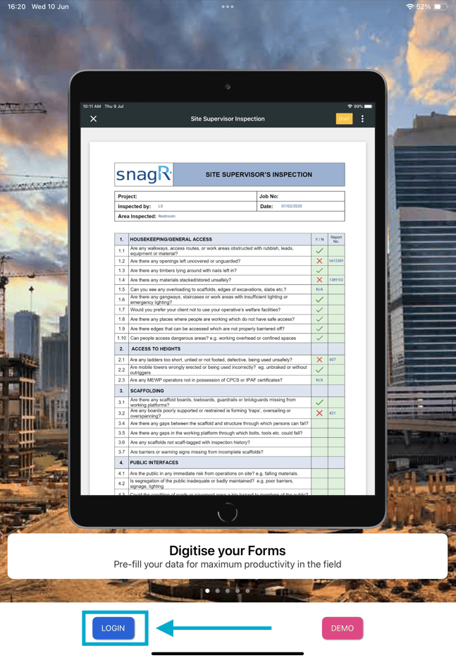 How do I download project on the mobile app?
