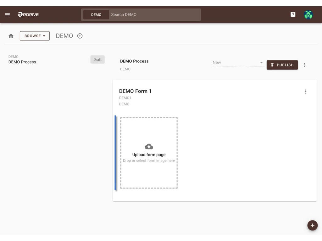 Create a process template with form