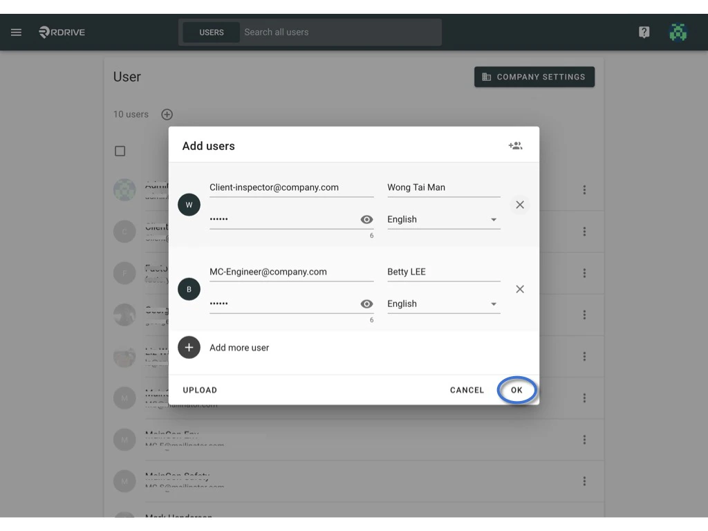 How to add user(s) to project?