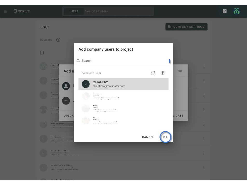 How to add user(s) to project?
