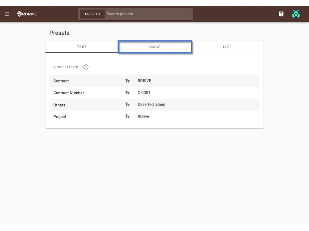 How to set up / edit a preset image? (Company level)