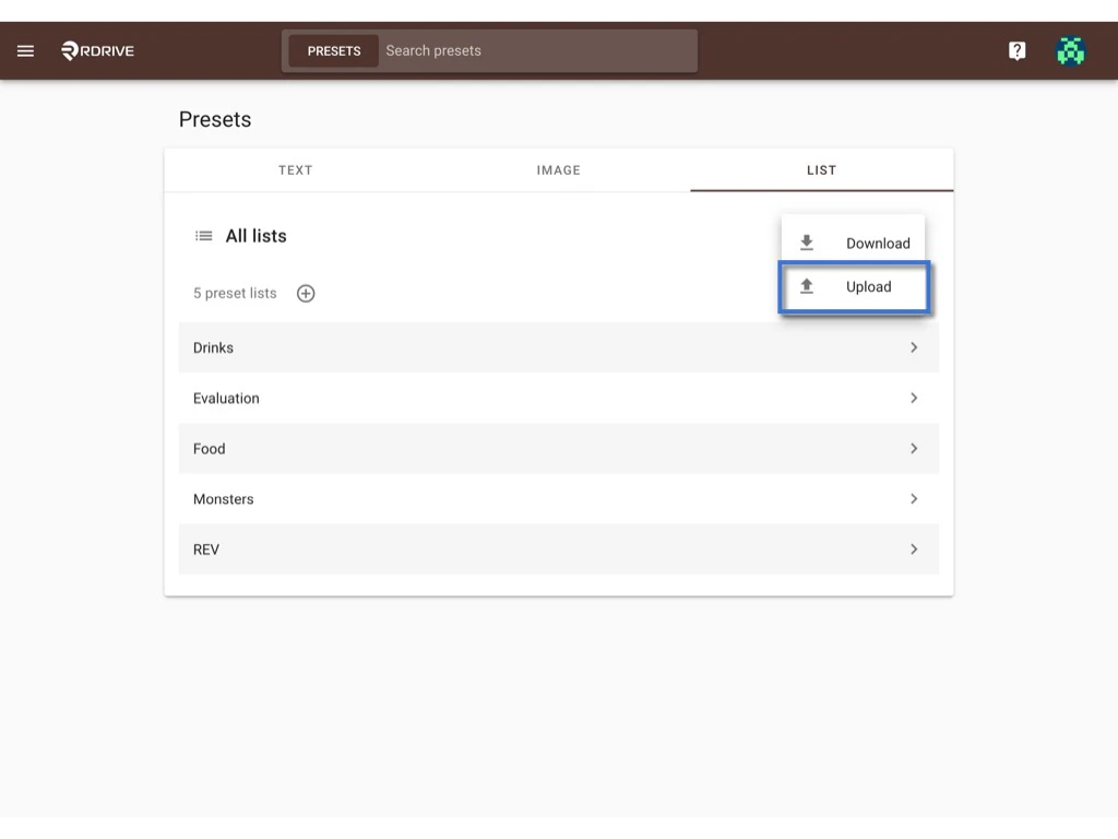How to set up / edit preset lists? (Company level)