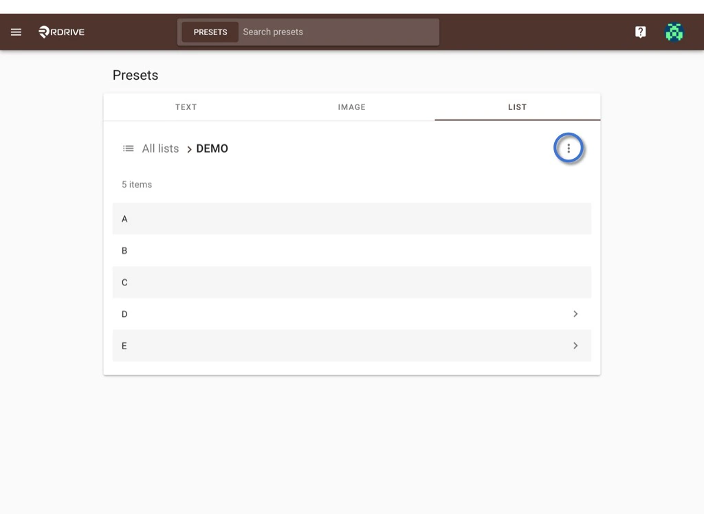 How to set up / edit preset lists? (Company level)